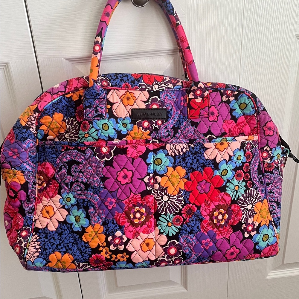 Vera Bradley Fiesta Multicolor Floral Quilted Travel Bag